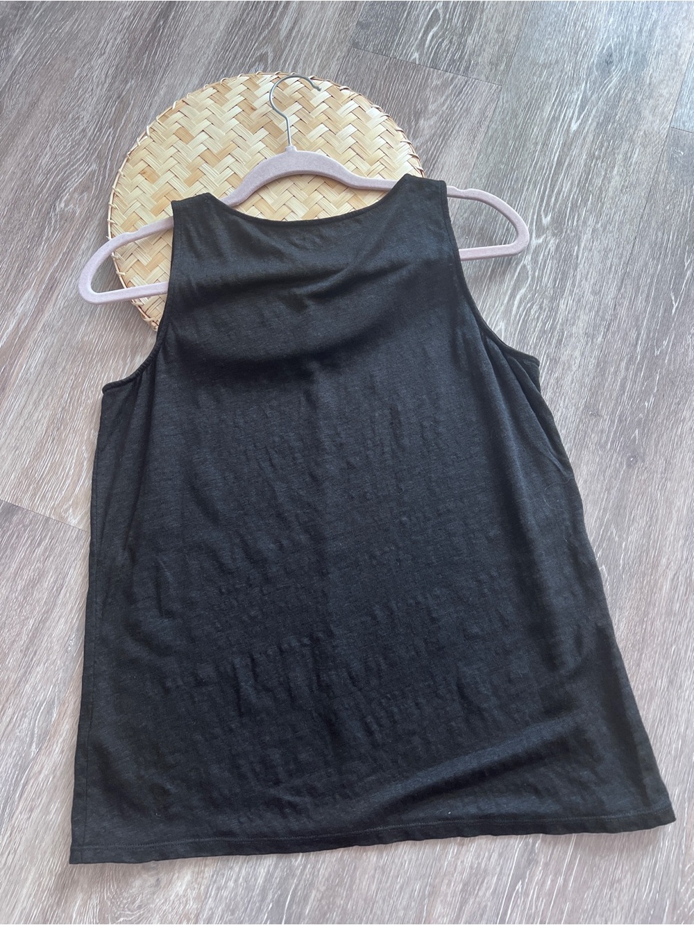 Garnet hill 100% organic linen sleeveless blouse - Picture 6 of 6